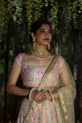 Pink Panelled Gota LehengaIMG_0390 copy